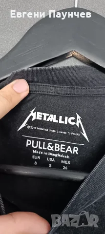 Metallica x Pull and Bear дамска тениска размер S band tee, снимка 4 - Тениски - 55425223