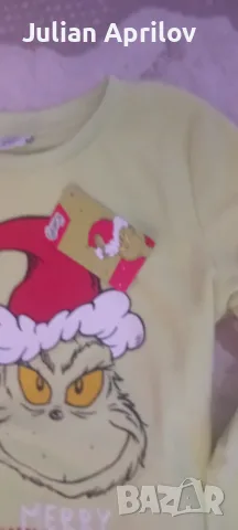 коледен комплект  пижама GRINCH плюс зимна шапка, снимка 2 - Детски пижами - 55483179