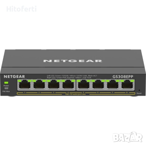  8-Портов гигабитов Ethernet неуправляем комутатор NETGEAR GS108