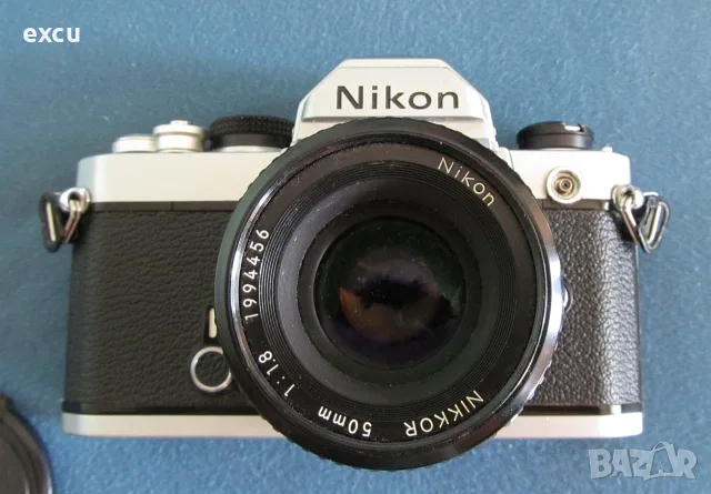 Фотоапарат Nikon FM с обектив Nikkor 50mm F1.8 