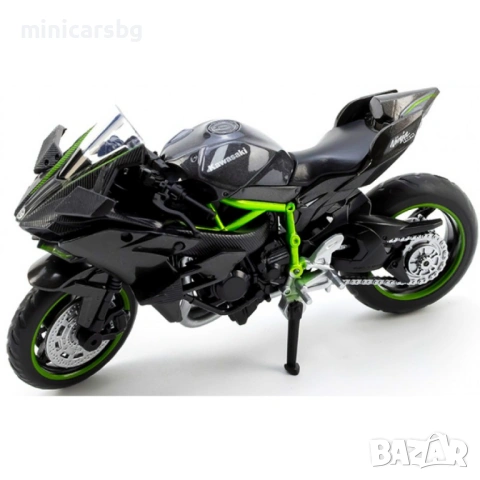 Метални мотори: Kawasaki Ninja H2R 1:18 метален модел мотор с кутия
