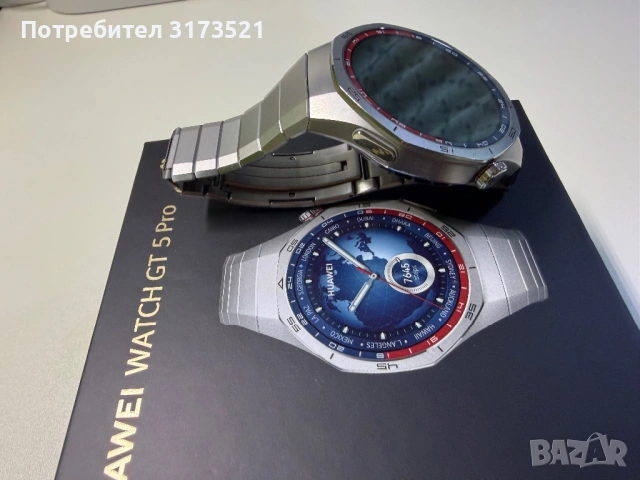 смарт часовник huawei gt 5 Смарт часовник Huawei Watch GT 5 Pro, 46mm, Titanium Case, Titanium Strap, снимка 5 - Смарт гривни - 54750446