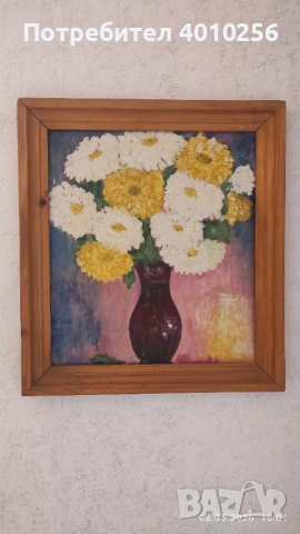 КАРТИНА МАСЛО, 48/53, ПЛОВДИВСКИ ХУДОЖНИК, снимка 6 - Картини - 54481403