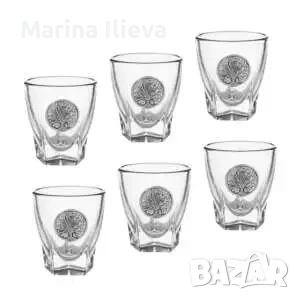 Сет за ракия с 6 чаши „Дървото на живота“ – Freitas & Dores