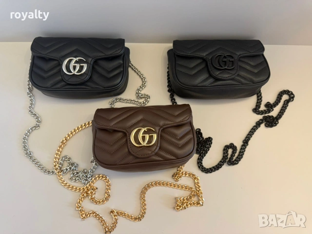 Gucci Нова Дамска Кожена Чанта Гучи Различни Цветове 