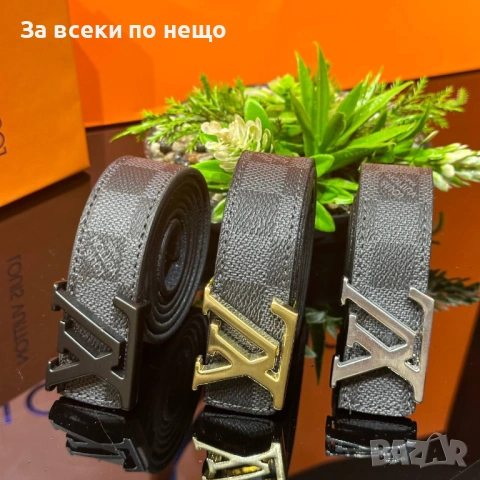 Louis Vuitton Унисекс Колан Естествена Кожа С Кутия Луис Витон - Различни Цветове Код SK1367, снимка 7 - Колани - 54337038