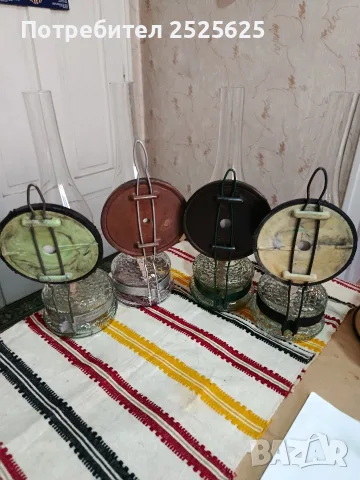 Стари газени лампи - номер 8, 4 броя, снимка 4 - Декорация за дома - 41911926