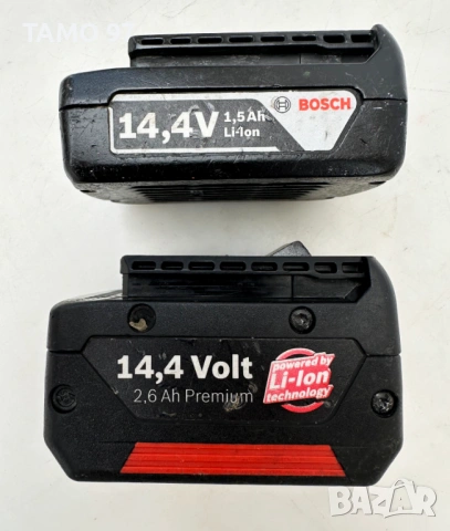 Bosch GBA 14.4V - Акумулаторни батерии 14.4V 1.5Ah и 2.6Ah, снимка 2 - Други инструменти - 54372399