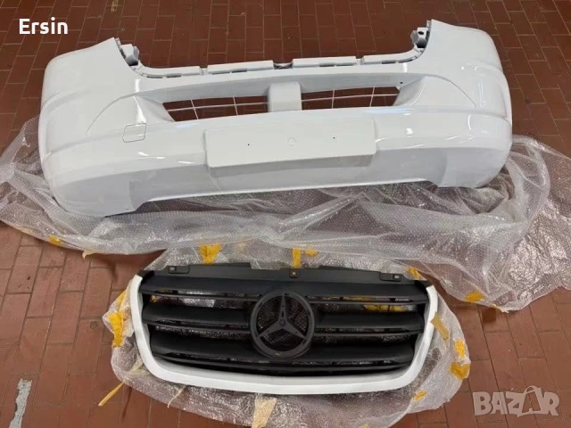 Оригинална Предна Броня с решетка За Кемпери с шаси Mercedes Sprinter (Налични 2 броя) , снимка 3 - Части - 54928332