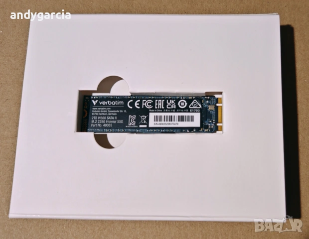 1TB Verbatim Vi560, SATA (6GB/s), размер M.2 (2280), скорост четене 520MB/s, скорост запис 480MB/s, снимка 12 - Твърди дискове - 54980266