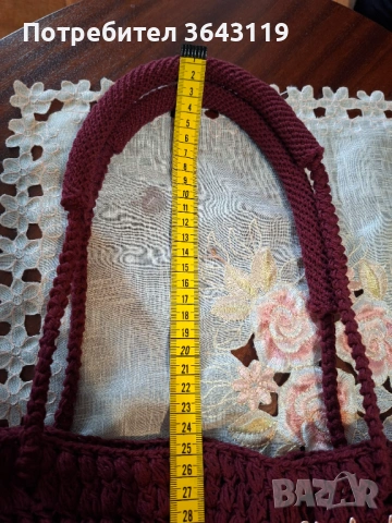 Дамска ръчно изплетена чанта, снимка 9 - Чанти - 54205400