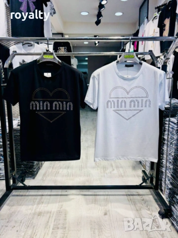 Miu Miu Нови Дамски Тениски Миу Миу Различни Цветове , снимка 3 - Тениски - 54582507