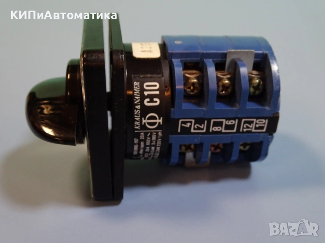 ключ ПЕП C10 Kraus& Naimer A233 Rotari Switch 10A 380V 6-позиции, снимка 3 - Резервни части за машини - 54218694