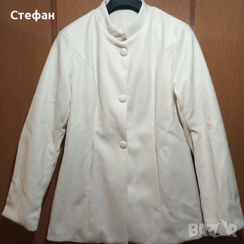 Ново бяло дамско сако за сезони пролет- есен