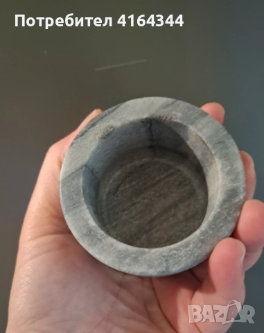 Мраморен комплект за подправки, снимка 2 - Други - 54366424