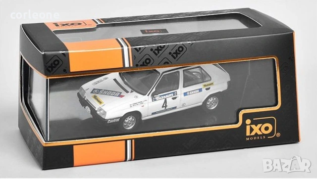 Skoda Favorit 136L n.4 Rallye Valašská Zima 1989 Křeček/Motl - мащаб 1:43 на IXO Models в PVC кейс