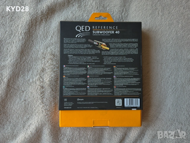 QED Reference Subwoofer 40 RCA – Висок клас аудиофилски кабел за субуфер 3 метра, снимка 3 - Други - 54903822