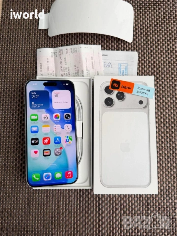 24мес гаранция❗️ Iphone 17 PRO MAX ❗️Лизинг от 41Е/мес ⚠️silver 256gb, снимка 6 - Apple iPhone - 54868972