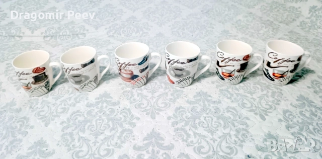 Елегантен Сет Ретро Чаши за Кафе „Музика и Традиция“ (Комплект 6 бр.)