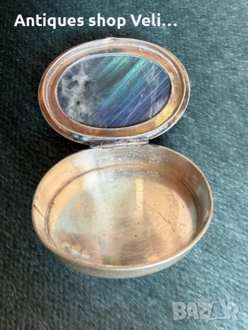 Сребърна кутийка за бижута с лабрадорит №8024 , снимка 5 - Други ценни предмети - 53973638