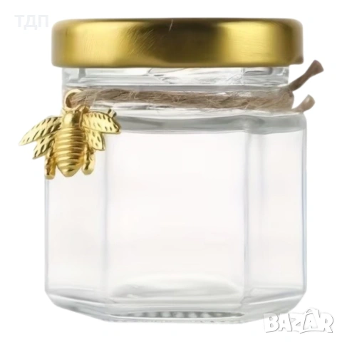 Комплект мини стъклени бурканчета с декорация – 20 броя, снимка 3 - Други - 54023427
