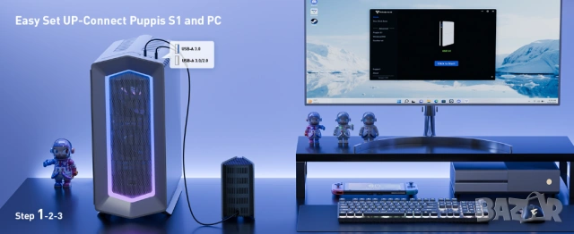 VR WiFi 6 рутер PRISMXR Puppis S1 AX3000 за Meta Quest Air Link - Чисто нов, снимка 11 - Рутери - 54102885