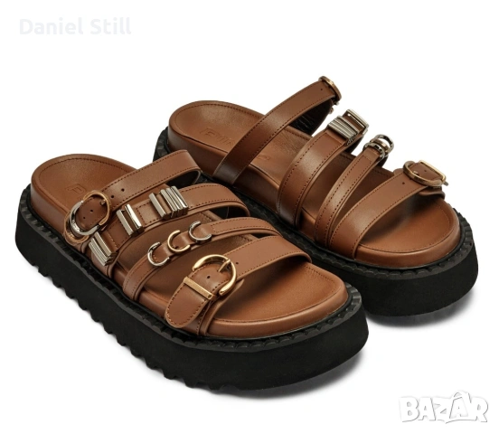 Оригинални кожени чехли Pinko KATE 02, снимка 3 - Чехли - 54011646