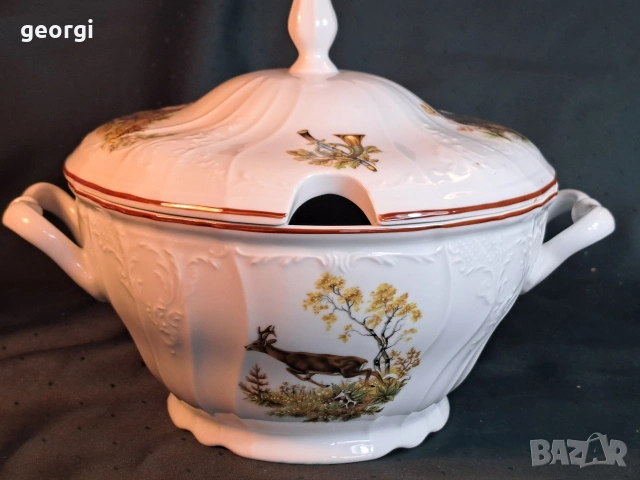 чешки ловен порцеланов сервиз Bernadotte Bohemia , снимка 12 - Сервизи - 54213343