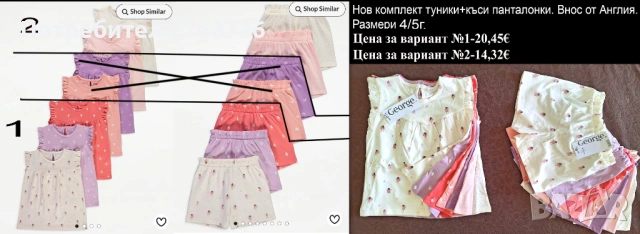 Нови ЛЕТНИ комплекти. Внос от Англия-част3, снимка 16 - Детски комплекти - 52461113