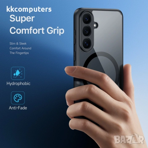 DUX DUCIS Samsung Galaxy S26 FE Калъф - Магнитен, PC+TPU, Прозрачен гръб, Черна рамка, снимка 4 - Резервни части за телефони - 55036673