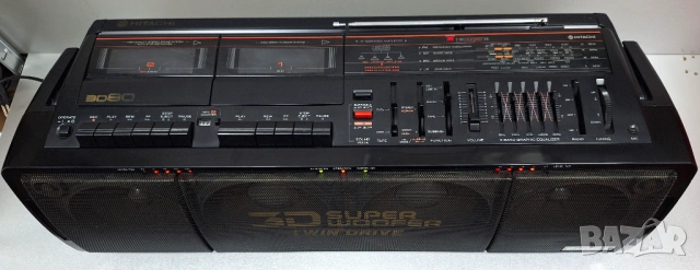 Перфектен! Радио Касетофон Hitachi TRK-3D80. , снимка 10 - Радиокасетофони, транзистори - 54205334