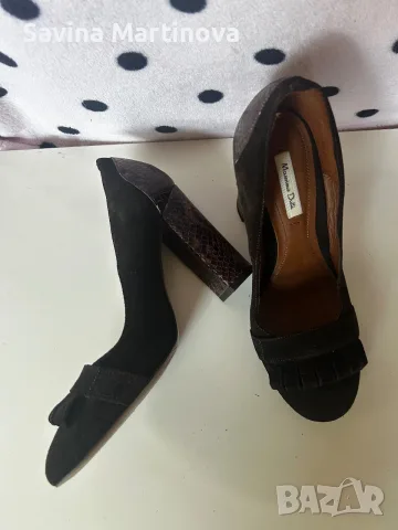 Massimo Dutti обувки, естествена кожа, 37 номер, снимка 2 - Дамски обувки на ток - 55412342