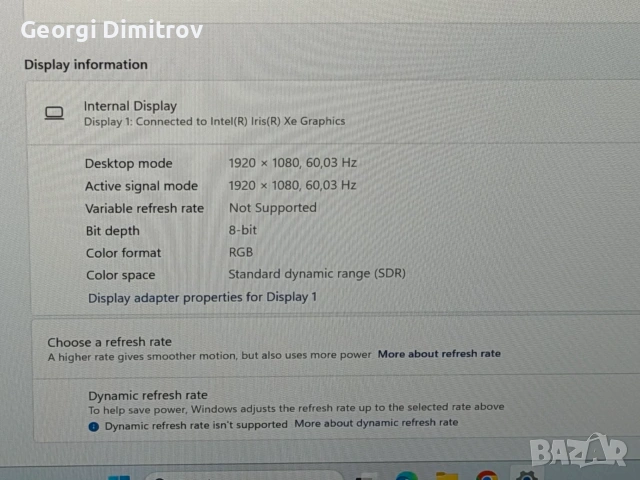 Dell XPS 13 9305 Intel i5-1135G7/8RAM/256GB NVMe/Intel Iris XE/Full HD/отличен, снимка 6 - Лаптопи за работа - 54984050