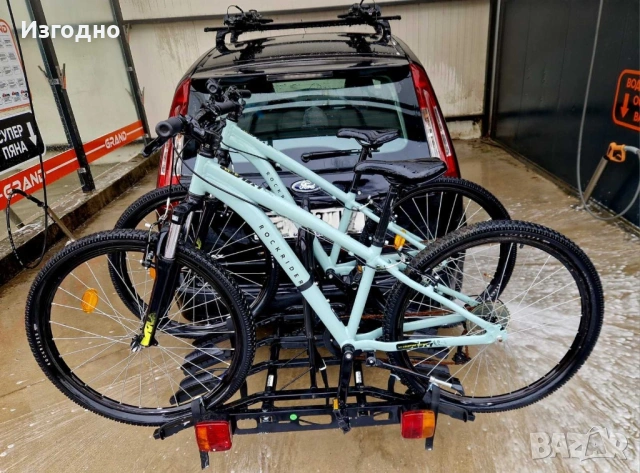 Вело багажник за теглич / стойка за 4 велосипеда Halfords - Thule модел, снимка 5 - Аксесоари и консумативи - 54716482