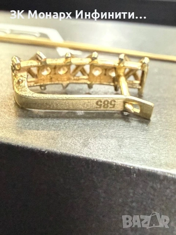 Златна обеца /585/, снимка 4 - Обеци - 54306082