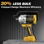 20V безжичен ударен гайковерт за батерия DeWalt, 1500Nm (1106 Ft-Lbs) 1/2" безчетков ударен пистолет, снимка 8
