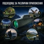 Мощен професионален монокъл 10-30×50 бинокъл за далечни разстояния лов риболов птици трипод телефон, снимка 6
