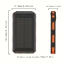 10000mAh слънчева мобилна външна батерия, снимка 4