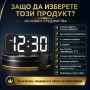 Светещ в тъмното настолен електронен часовник със светещи цифри стена, снимка 3