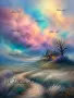 Картина "Къщичка в степта"- digital art., снимка 1