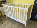 Бебешко легло ИКЕА (кошара IKEA) креватче с матрак 60x120 см, 2 нива, снимка 1