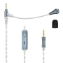 Нов 3.5mm AUX кабел за слушалки с бум микрофон за игри и разговори, снимка 1