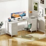 Бюро Coleshome 160см с 6 чекмеджета и USB, снимка 2