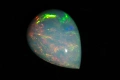Естествен етиопски опал 2.86ct 13x9.8mm капка кабошон, снимка 2