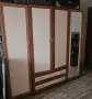 Голям 4-крилен гардероб с огледало и чекмеджета 175х170х45., снимка 1