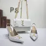 Yves Saint Laurent Нови Дамски Обувки на Ток + Чанта Различни Цветове YSL, снимка 2