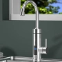 Електрически смесител за моментално загряване на водата с Led дисплей, снимка 3