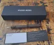 писалка HUGO BOSS Gun метал с модернизирани шарки на рибена кост, снимка 1