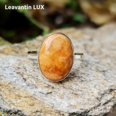 Сребърен пръстен с Корал , снимка 3 - Пръстени - 54136828