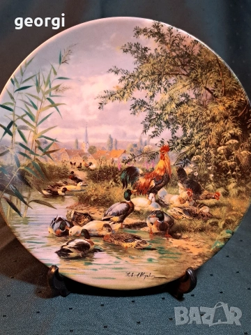 декоративна порцеланова чиния 35/1, снимка 2 - Декорация за дома - 54270418